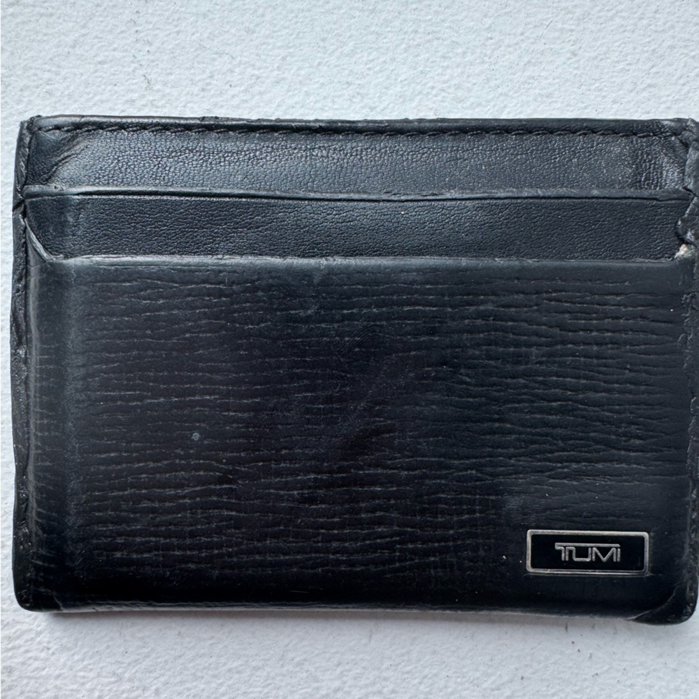 Tumi men’s cardholder black leather